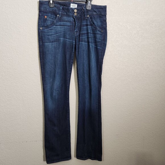 Hudson Beth Baby Boot Jeans Dark Wash Bootcut Size 28 actual 31 - Picture 1 of 14